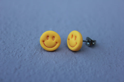 HAPPY dot øreringe (gul)