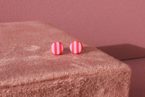 CIRKUS dot øreringe, mini (rød/pink)