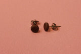 DOT øreringe, lille (chokoladebrun)