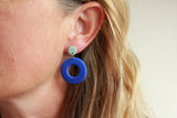 DONUT øreringe (sart lyseblå/koboltblå)