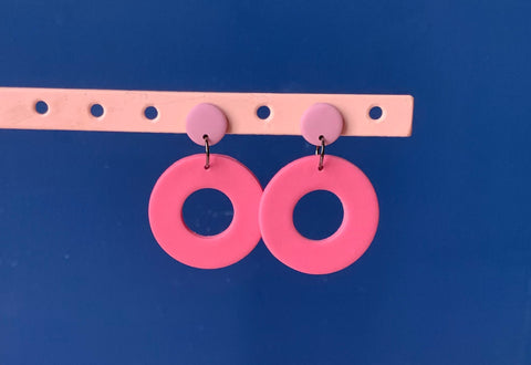 DONUT øreringe (rosa/pink)