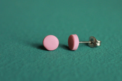 DOT øreringe, lille (mørk rosa)