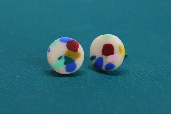 TERRAZZO dot øreringe (pudder terrazzo)