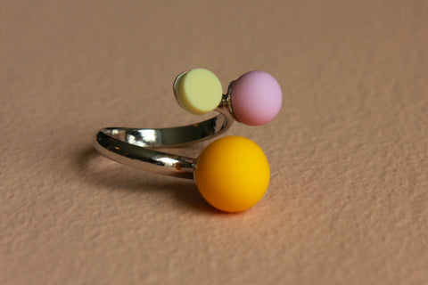 TRIPLE candy ring (citron)