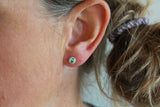 TERRAZZO dot øreringe, lille (sart lyseblå terrazzo)