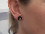 DOT øreringe (messing/sort)